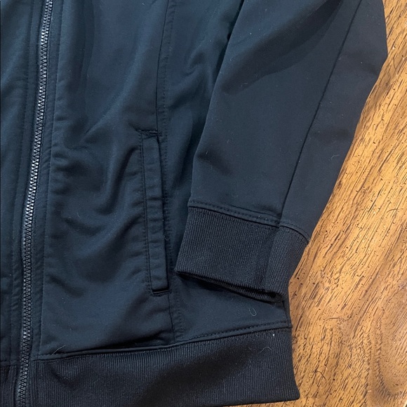 Adidas Kids Track Jacket with Neon Green and Blue Stripes - Picture 5 of 7